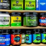 Photo vegan bodybuilding supplement stack