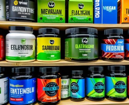 Photo vegan bodybuilding supplement stack