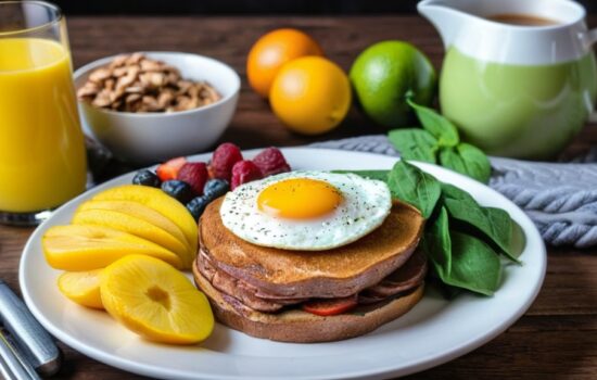 Photo muscle building breakfast