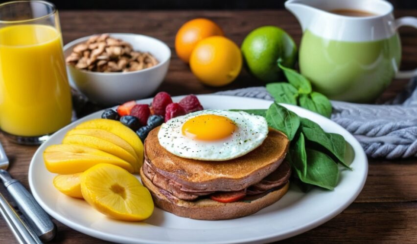 Photo muscle building breakfast