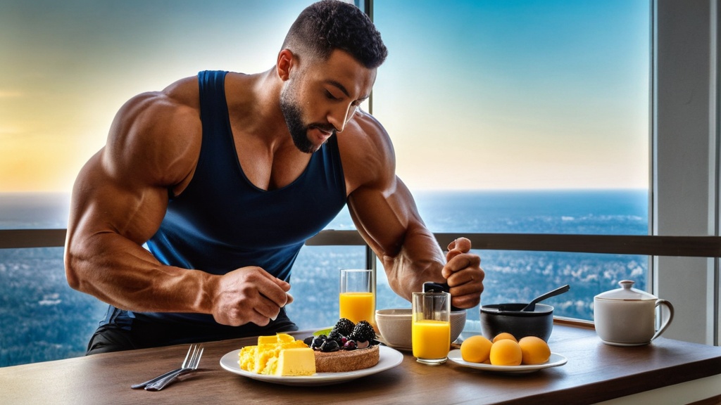 Photo muscle building breakfast